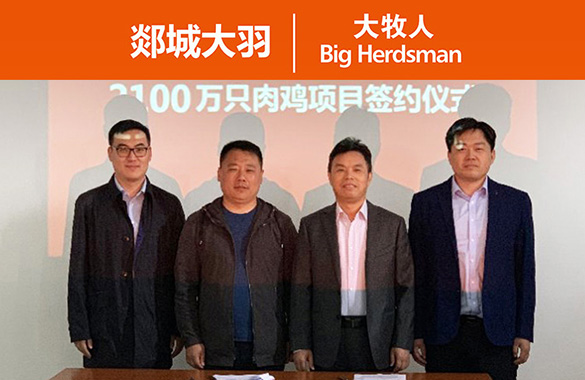 大牧人與郯城大羽簽約2100萬(wàn)只肉雞項(xiàng)目，打造肉雞養(yǎng)殖基地新標(biāo)桿！